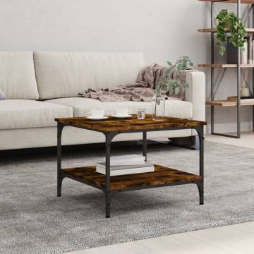 Elegant Smoked Oak Coffee Table | 55x55x40 cm | Hipomarket