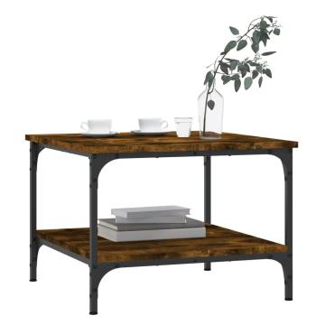 Elegant Smoked Oak Coffee Table | 55x55x40 cm | Hipomarket