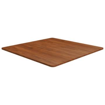 Square Dark Brown Oak Table Top - 80x80cm | HipoMarket