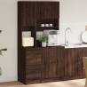 Kitchen Cabinet Brown Oak 95x50x180 cm Engineered Wood Colour brown oak Quantity in Package 1 Number of 