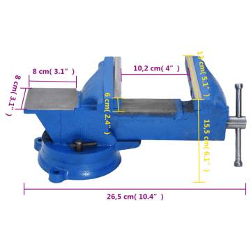 Bench Vise Blue 125 mm Cast Iron - Versatile Workshop Tool