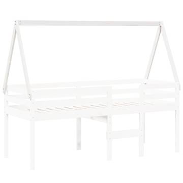 Kids' Bed Roof White - Fun & Durable Solid Wood Pine | HipoMarket