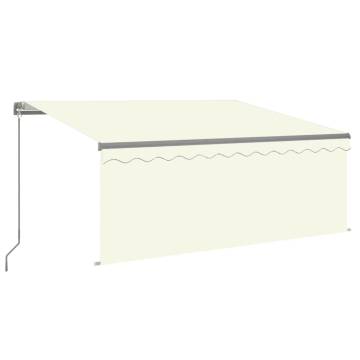 Manual Retractable Awning 3.5x2.5m Cream - Hipomarket UK