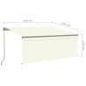 Manual Retractable Awning 3.5x2.5m Cream - Hipomarket UK