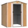 Light Brown Garden Shed - Galvanised Steel, 192x191x223 cm