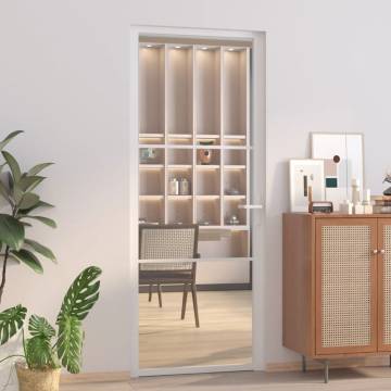 Modern Interior Door 83x201.5 cm with ESG Glass & Aluminium