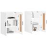 Elegant Wall Mounted Cabinets - 2 pcs White Engineered Wood