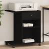 Printer Stand with Wheels Black 60x40x68.5 cm Colour black 