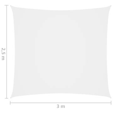 Buy Sunshade Sail 2.5x3m | Oxford Fabric, White - HipoMarket