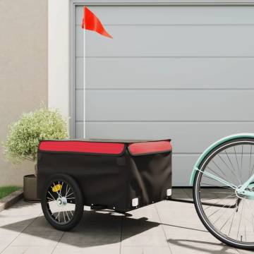 Bike Trailer 45kg Iron - Black and Red | HipoMarket UK