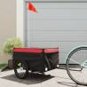 Bike Trailer Black and Red 45 kg Iron Colour red Size 124 x 62.5 x 52 cm 