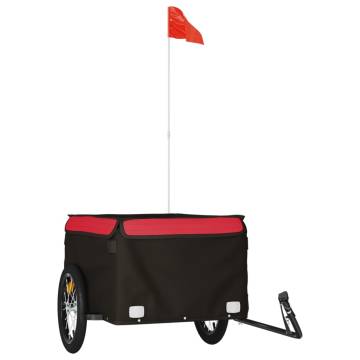 Bike Trailer 45kg Iron - Black and Red | HipoMarket UK