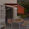 Manual Retractable Awning with Blind&LED 3x2.5m Orange&Brown Colour multicolour Size 3 x 2.5 m Quantity in Package 1 