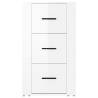 Stylish High Gloss White Sideboard - 40x33x70 cm