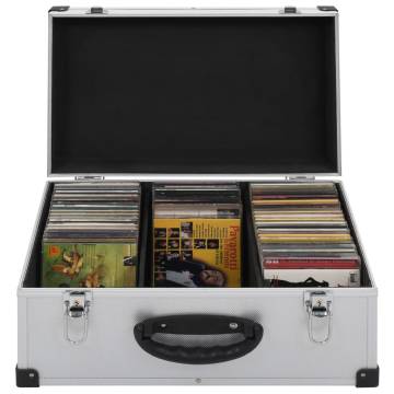 CD Case for 60 CDs - Aluminium ABS Silver | Hipo Market