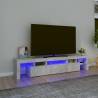 TV Cabinet with LED Lights Concrete Grey 200x36.5x40 cm Colour concrete grey Quantity in Package 1 Width 200 cm 