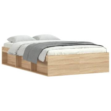 Sonoma Oak Bed Frame 120x200 cm - Modern & Practical Design