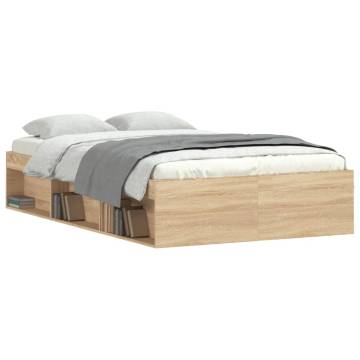 Sonoma Oak Bed Frame 120x200 cm - Modern & Practical Design