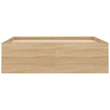 Sonoma Oak Bed Frame 120x200 cm - Modern & Practical Design