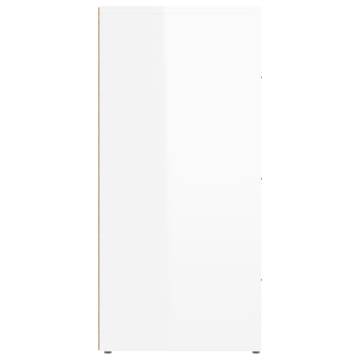 Stylish High Gloss White Sideboard - 40x33x70 cm
