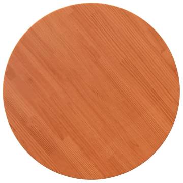 Solid Wood Pine Round Table Top Ø70 cm - Wax Brown