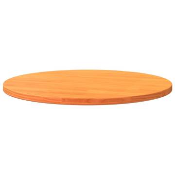 Solid Wood Pine Round Table Top Ø70 cm - Wax Brown