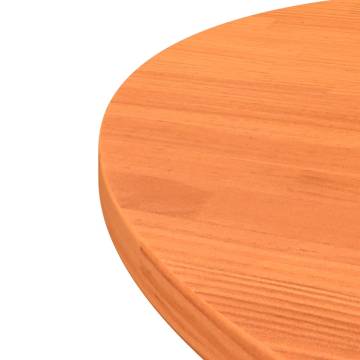 Solid Wood Pine Round Table Top Ø70 cm - Wax Brown