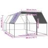 Outdoor Chicken Cage 3x8x2m Galvanised Steel - Hipomarket