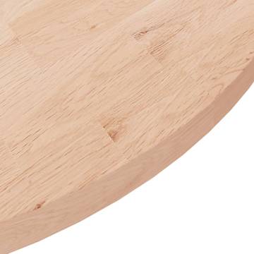 Round Solid Oak Table Top Ø90x2.5 cm - Untreated & Versatile