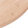 Round Solid Oak Table Top Ø90x2.5 cm - Untreated & Versatile