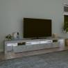 Modern TV Cabinet with LED Lights - Concrete Grey Design