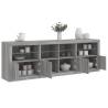 Sideboard with LED Lights Grey Sonoma 202x37x67 cm Colour grey sonoma Quantity in Package 1 