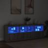 Modern Grey Sonoma Sideboard with LED Lights | HipoMarket