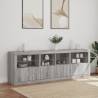 Modern Grey Sonoma Sideboard with LED Lights | HipoMarket