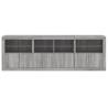 Modern Grey Sonoma Sideboard with LED Lights | HipoMarket