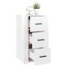 Stylish High Gloss White Sideboard - 40x33x70 cm