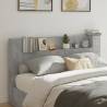 Stylish Headboard Cabinet with LED - Concrete Grey | Hipo Market