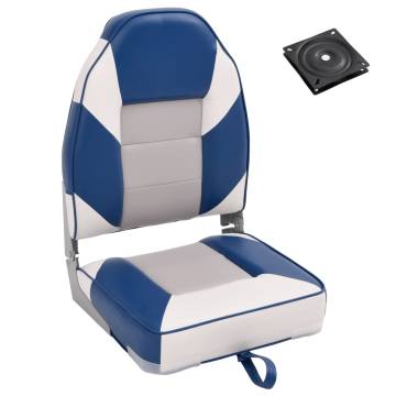 2 Piece Foldable Boat Seat Set with High Backrest