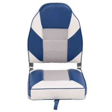 2 Piece Foldable Boat Seat Set with High Backrest