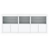 Modern White Sideboard with LED Lights - 162x37x67 cm