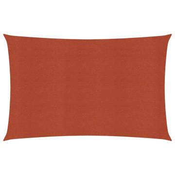 Terracotta Sunshade Sail 2.5x5m - 90% UV Protection