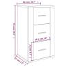 Stylish High Gloss White Sideboard - 40x33x70 cm