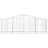 Arched Gabion Baskets - 6 pcs Galvanised Iron | Hipo Market