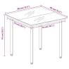 Garden Dining Table Black 80x80 cm - Steel & Glass | HipoMarket