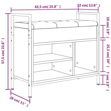 Shoe Bench Sonoma Oak - Stylish & Functional Storage