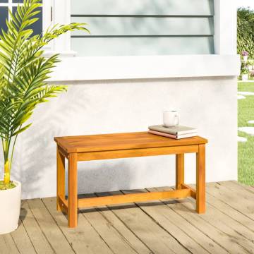 Garden Bench 80x35x45 cm - Solid Acacia Wood | Hipo Market