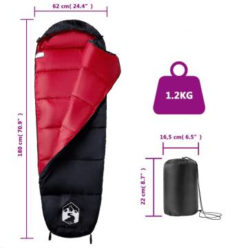 Mummy Sleeping Bag for Adults - 3 Seasons Camping Comfort