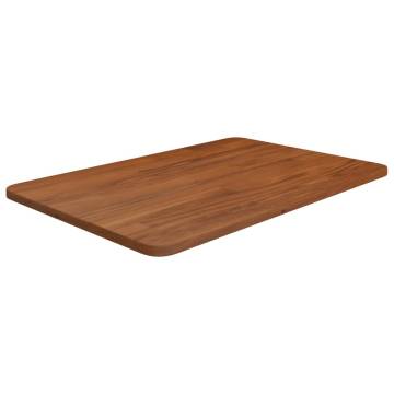 Dark Brown Bathroom Countertop - Solid Oak 60x40 cm