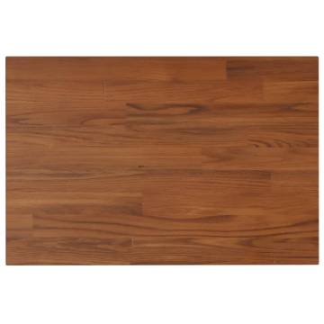 Dark Brown Bathroom Countertop - Solid Oak 60x40 cm