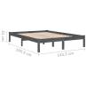 Grey Solid Wood Pine Bed Frame 140x190 cm | HipoMarket